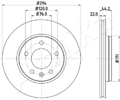 Brake Disc ASHIKA 61-00-0925