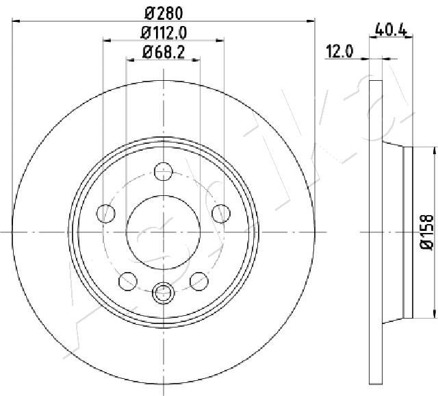 ASHIKA 61-00-0926 Brake Disc