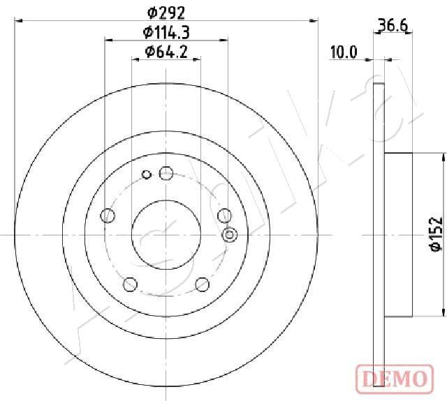 ASHIKA 61-04-427C Brake Disc
