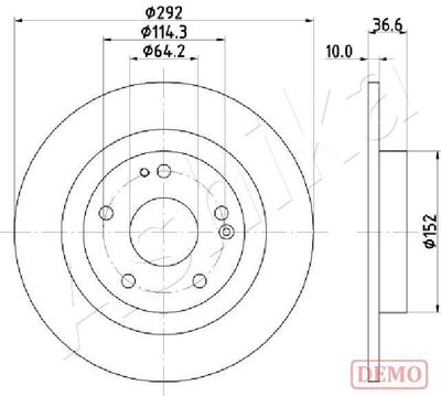 Brake Disc ASHIKA 61-04-427C