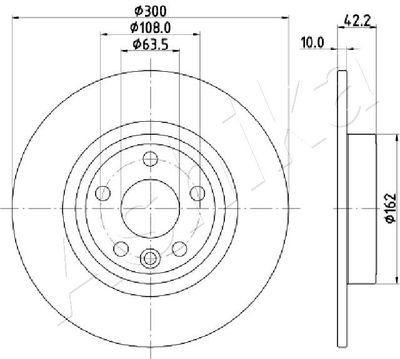 Brake Disc ASHIKA 61-0L-L10