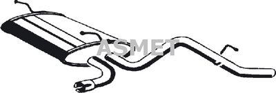 Rear Muffler ASMET 24.080