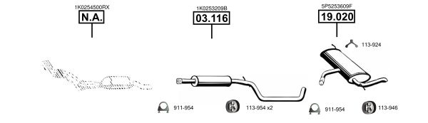 ASMET SE190350 Exhaust System
