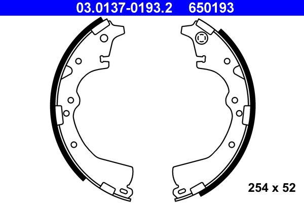 ATE 03.0137-0193.2 Brake Shoe Set