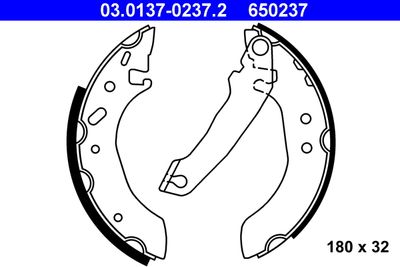 Brake Shoe Set ATE 03.0137-0237.2