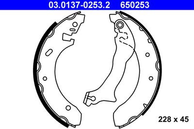 Brake Shoe Set ATE 03.0137-0253.2