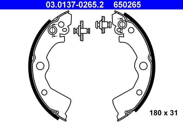 ATE 03.0137-0265.2 Brake Shoe Set