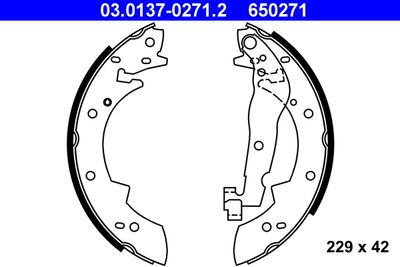 Brake Shoe Set ATE 03.0137-0271.2