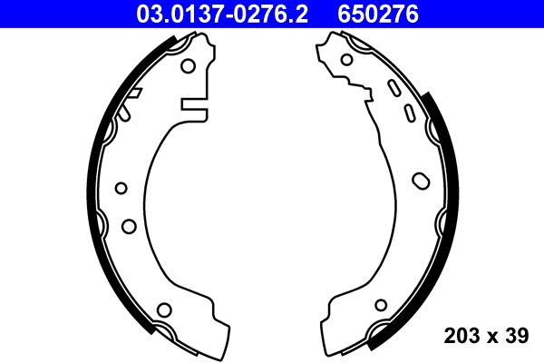 ATE 03.0137-0276.2 Brake Shoe Set