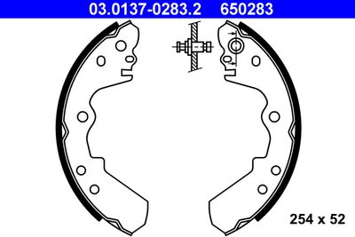 Brake Shoe Set ATE 03.0137-0283.2