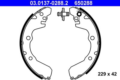 Brake Shoe Set ATE 03.0137-0288.2