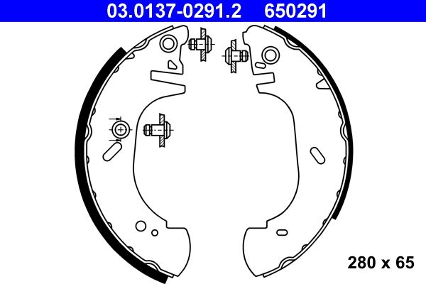 ATE 03.0137-0291.2 Brake Shoe Set