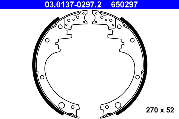 ATE 03.0137-0297.2 Brake Shoe Set