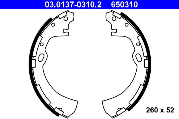 ATE 03.0137-0310.2 Brake Shoe Set