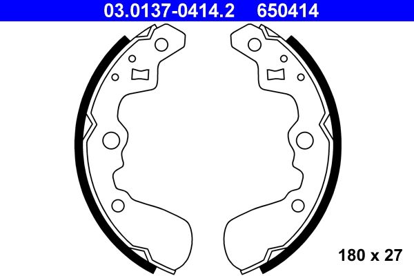 ATE 03.0137-0414.2 Brake Shoe Set