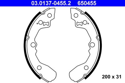 Brake Shoe Set ATE 03.0137-0455.2