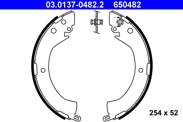ATE 03.0137-0482.2 Brake Shoe Set