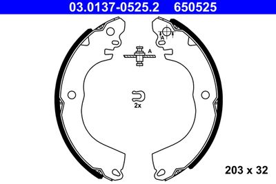 Brake Shoe Set ATE 03.0137-0525.2