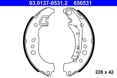 Brake Shoe Set ATE 03.0137-0531.2