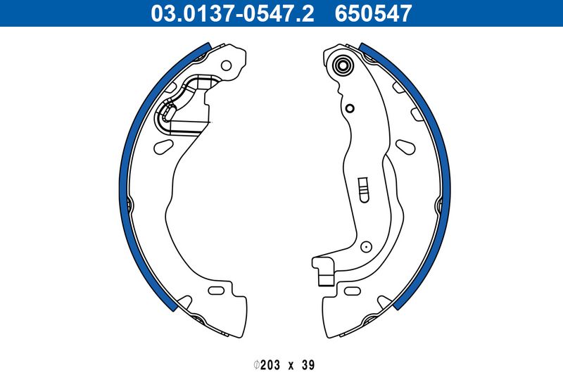 ATE 03.0137-0547.2 Brake Shoe Set