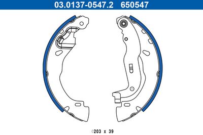 Brake Shoe Set ATE 03.0137-0547.2