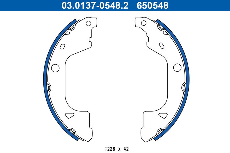 ATE 03.0137-0548.2 Brake Shoe Set