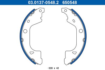 Brake Shoe Set ATE 03.0137-0548.2
