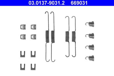 Accessory Kit, brake shoes ATE 03.0137-9031.2
