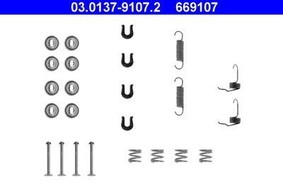 Accessory Kit, brake shoes ATE 03.0137-9107.2