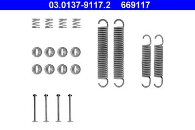 Accessory Kit, brake shoes ATE 03.0137-9117.2