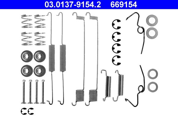 ATE 03.0137-9154.2 Accessory Kit, brake shoes
