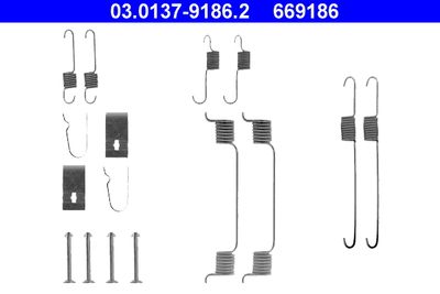 Accessory Kit, brake shoes ATE 03.0137-9186.2