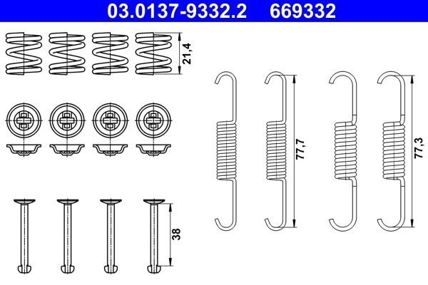 ATE 03.0137-9332.2 Accessory Kit, parking brake shoes