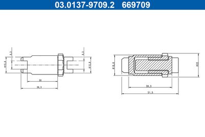 Accessory Kit, parking brake shoes ATE 03.0137-9709.2