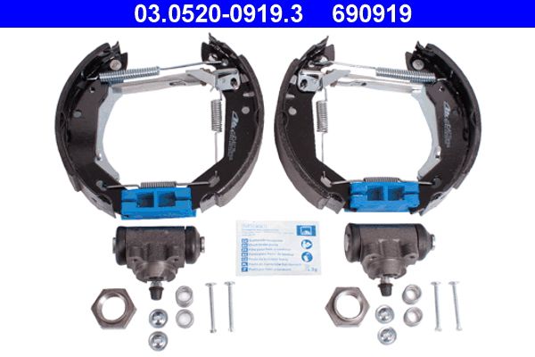 ATE 03.0520-0919.3 Brake Shoe Set