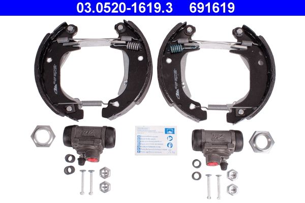 ATE 03.0520-1619.3 Brake Shoe Set