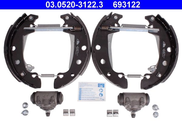 ATE 03.0520-3122.3 Brake Shoe Set
