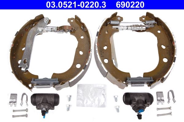 ATE 03.0521-0220.3 Brake Shoe Set