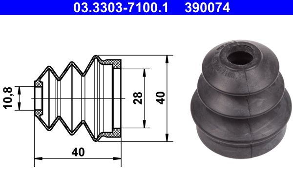 ATE 03.3303-7100.1 Bellow, brake master cylinder