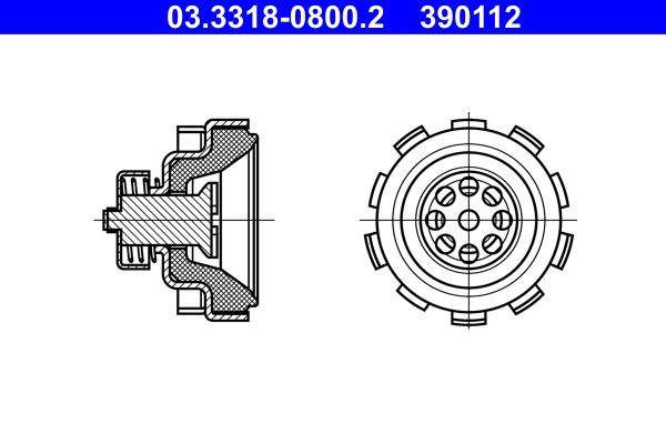 ATE 03.3318-0800.2 Repair Kit, brake master cylinder
