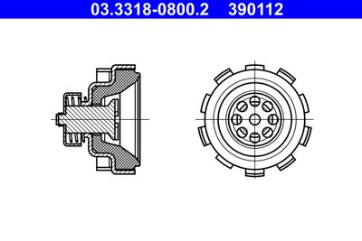 Repair Kit, brake master cylinder ATE 03.3318-0800.2