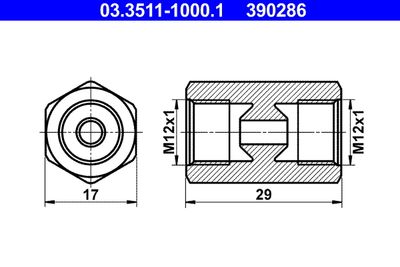 Adapter, brake line ATE 03.3511-1000.1