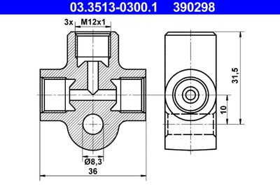 Connector, pipes ATE 03.3513-0300.1