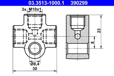 Connector, pipes ATE 03.3513-1000.1