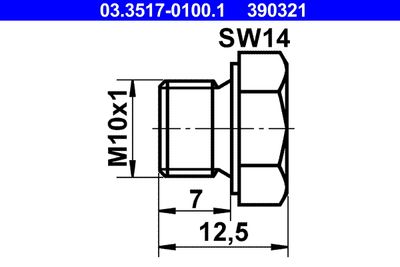 Screw Plug ATE 03.3517-0100.1