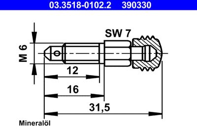 Breather Screw/Valve ATE 03.3518-0102.2