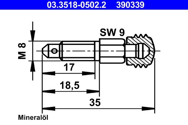 ATE 03.3518-0502.2 Breather Screw/Valve