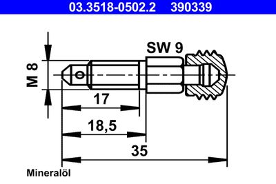 Breather Screw/Valve ATE 03.3518-0502.2