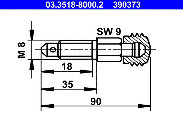 ATE 03.3518-8000.2 Breather Screw/Valve
