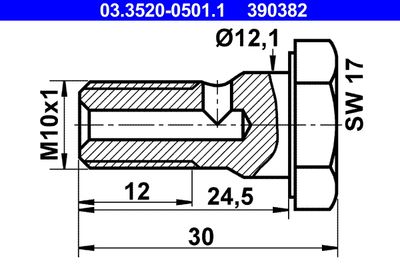 Banjo Bolt ATE 03.3520-0501.1